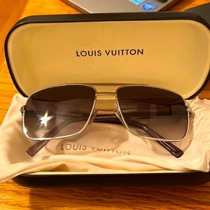 Louis Vuitton black and silver shades